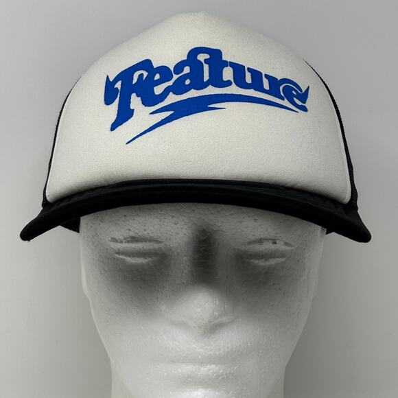 Feature Trucker Hat Cap Black Streetwear Sneaker Culture Mesh Snapback 5 Panel - Picture 2 of 9